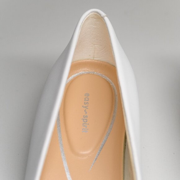 Easy Spirit Caldise Leather Low Heel Dress Shoes in White - Picture 5 of 15